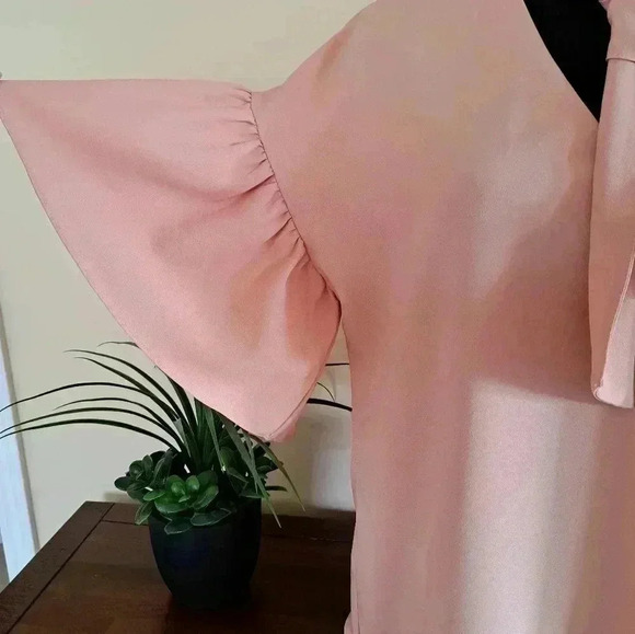 ❤️ Suzy Sheir Tie Neck Blouse Pink XS - Picture 8 of 11